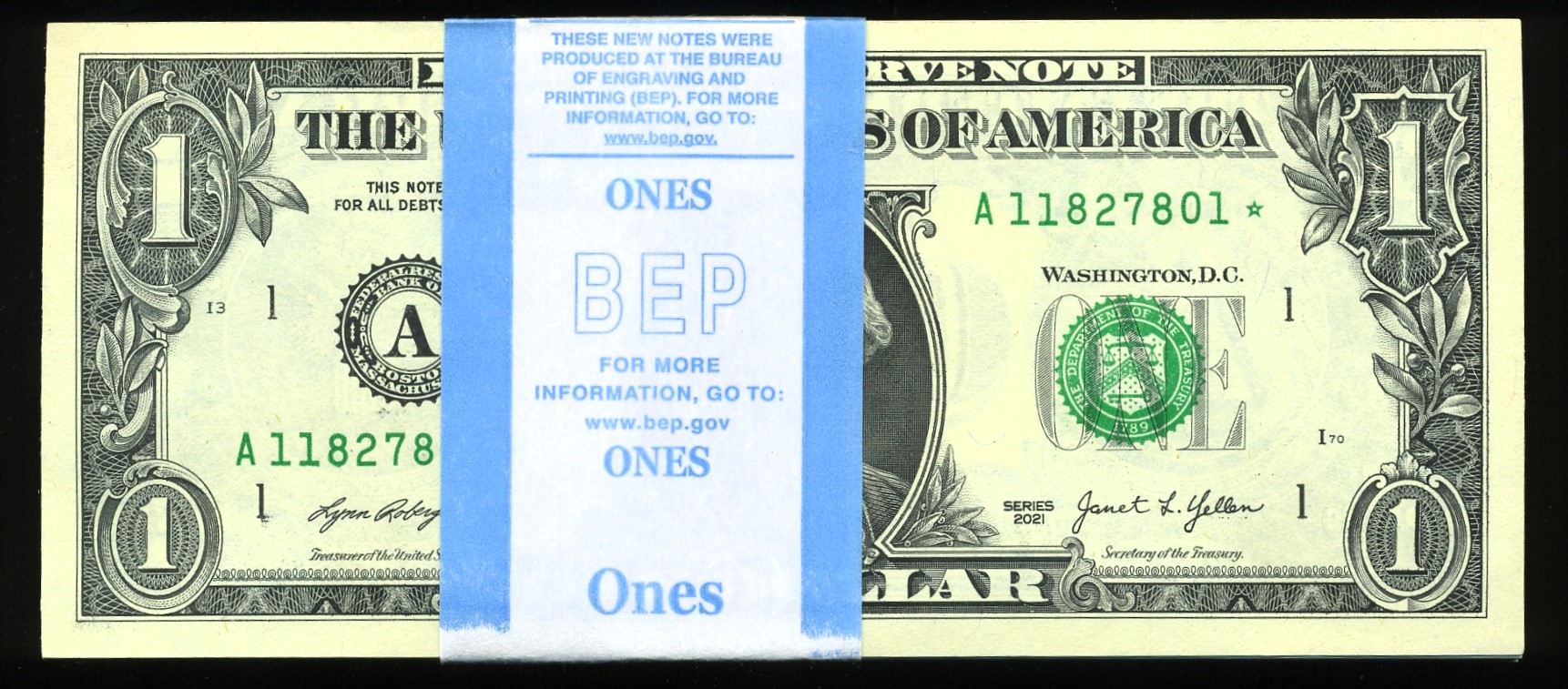 2021 $1 BOSTON STAR PACK #7801