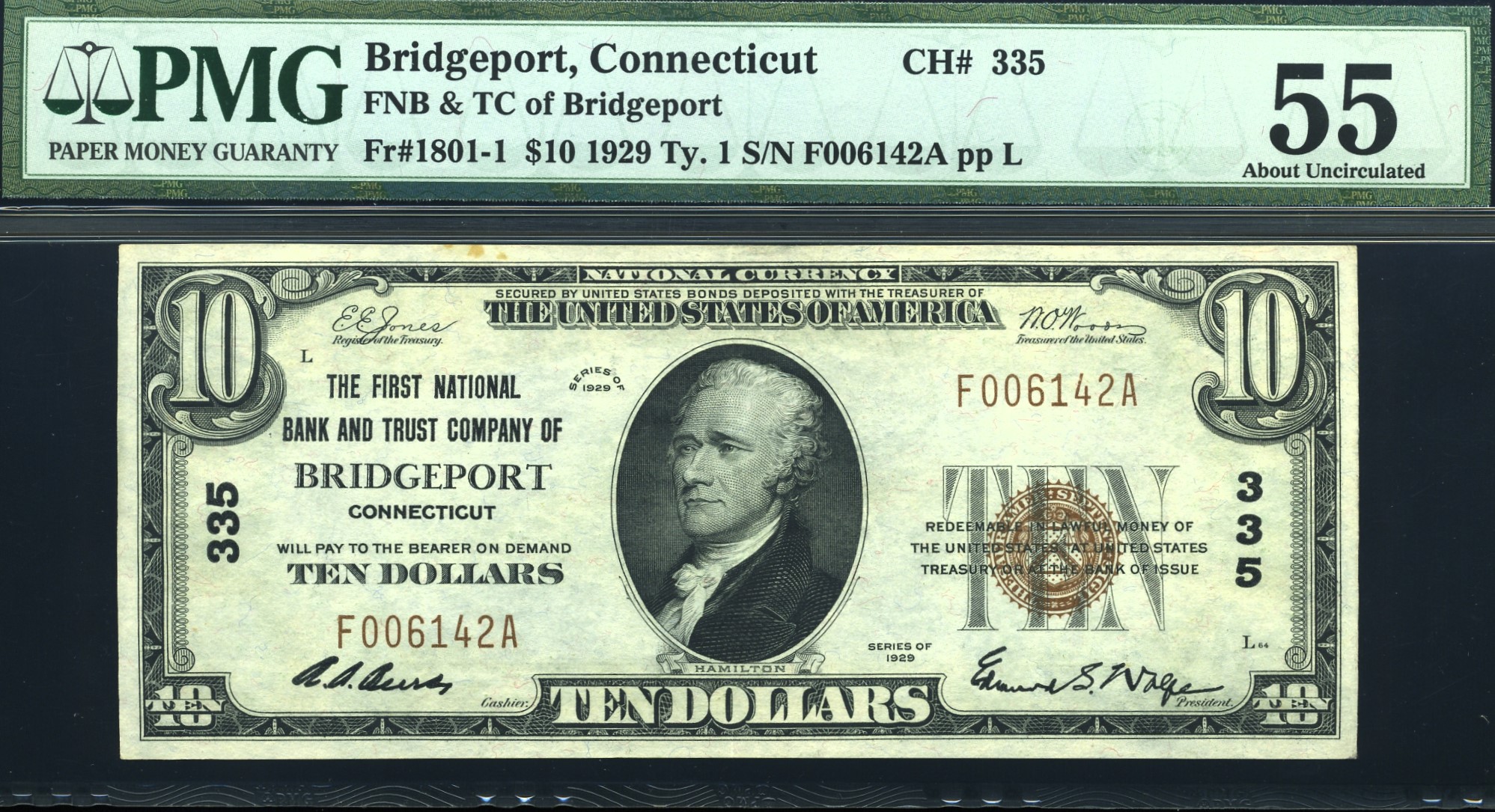 1929 $10 1ST NB BRIDGEPORT CT