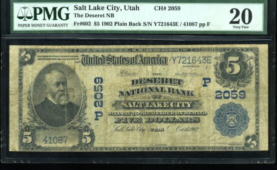 1902 $5 DSRT SALT LAKE CITY UT