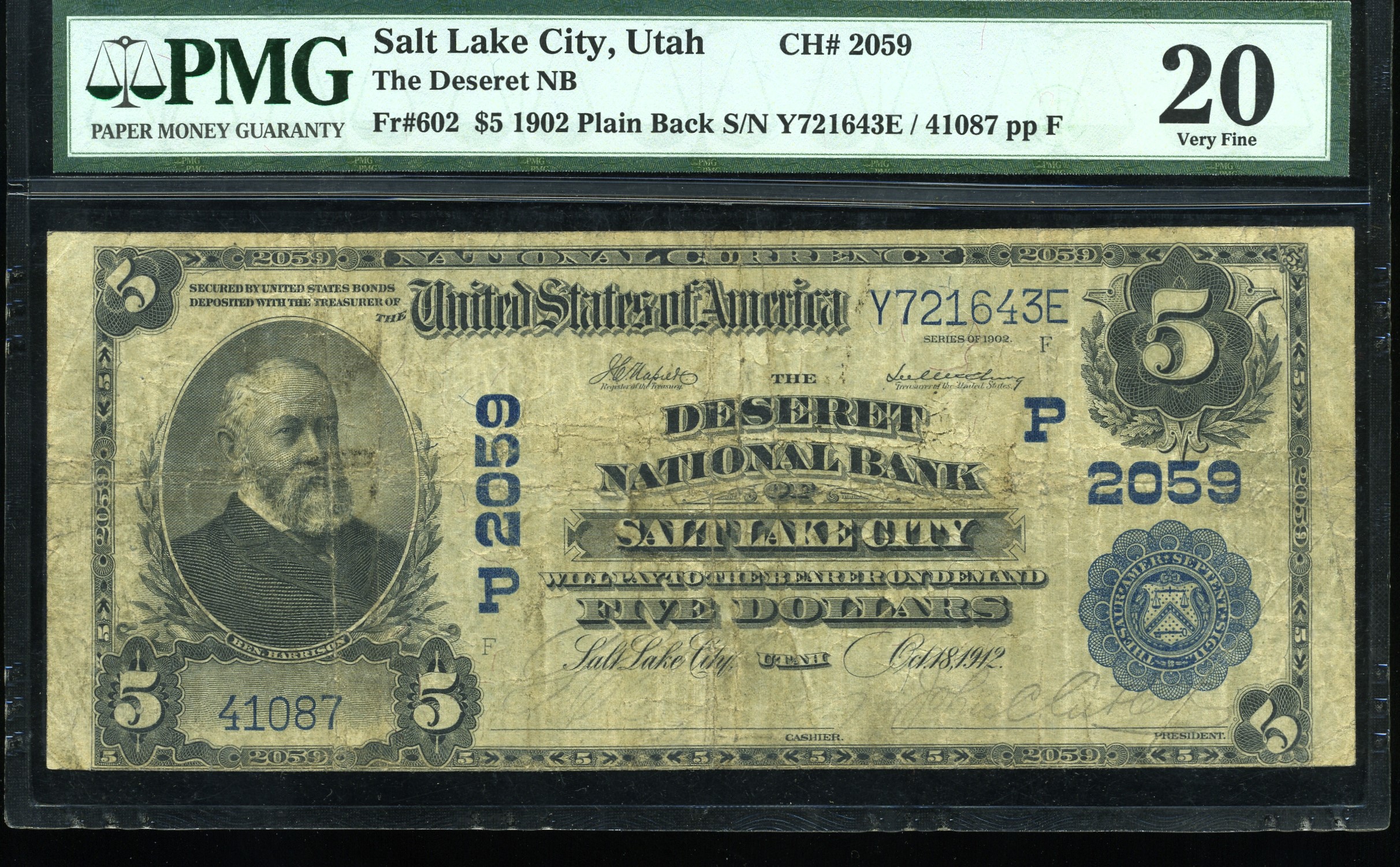 1902 $5 DSRT SALT LAKE CITY UT