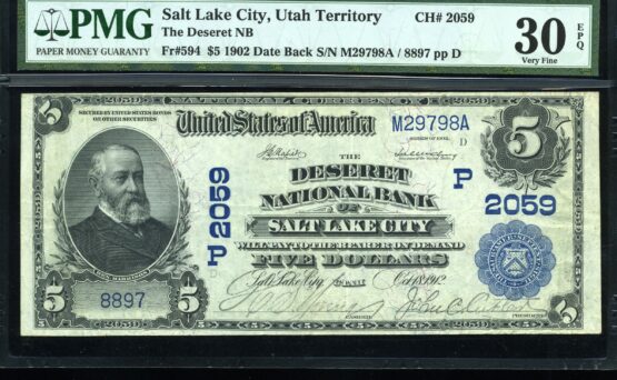 1902 $5 DSRT SALT LAKE CITY UT