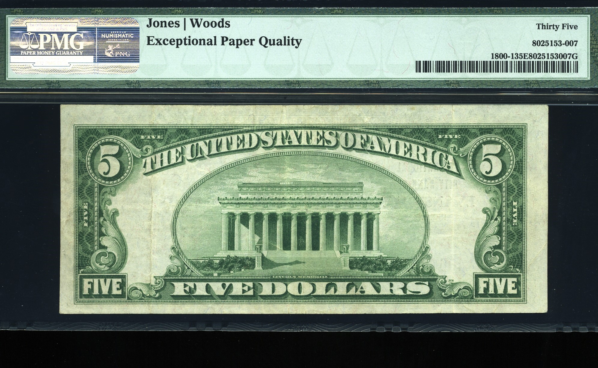 1929 $5 CITY BNK EVANSVILLE IN