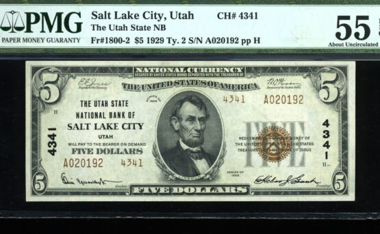1929 $5 SALT LAKE CITY UT