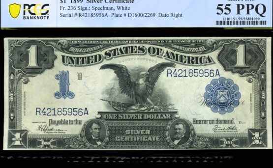 FR-236 1899 $5 S.C P.C.G.S #55PPQ