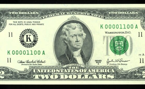 2003A $2 FRN K00001100A