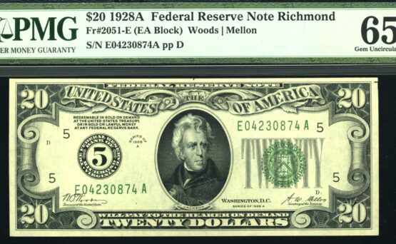 1928A $20 FRN RICHMOND 65EPQ