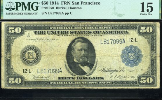 FR-1070 1914 $50 FRN SAN FRAN