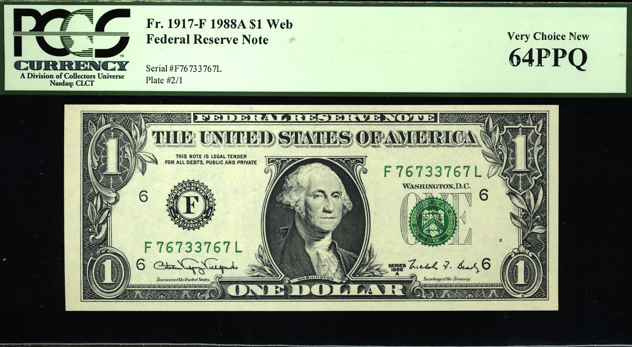 1988A $1 FRN F76733767L WEB