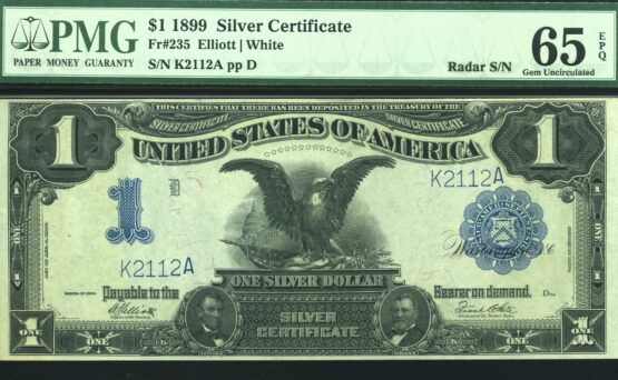 FR-235 1899 $1 S.C K2112A 65EPQ