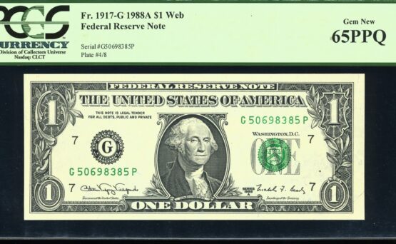 1988A $1 FRN G-P BLOCK 4/8
