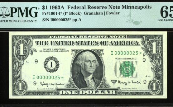1963A $1 FRN I00000025* 65Q