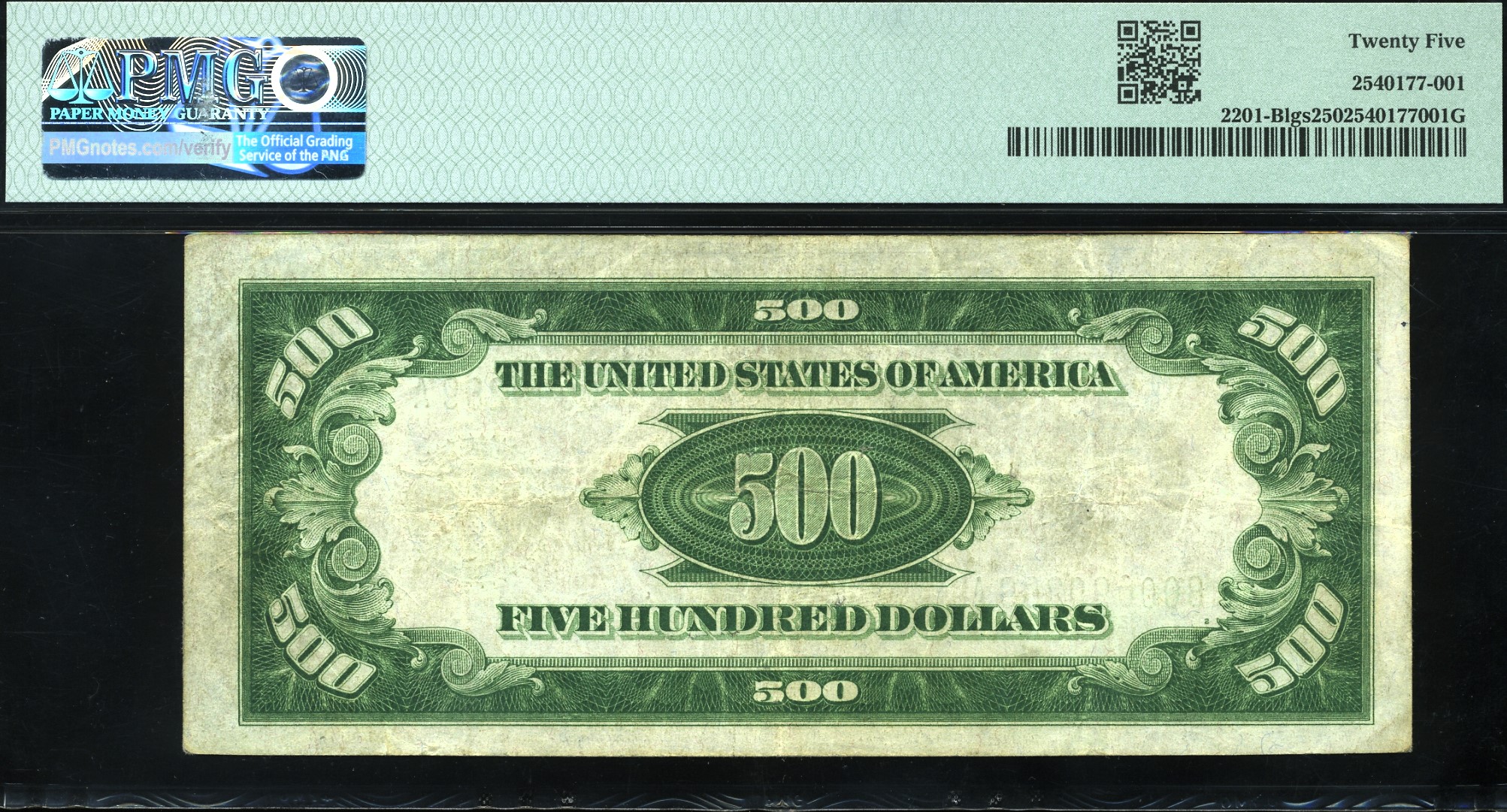 1934 $500 FRN NEW YORK #25 L.G.S