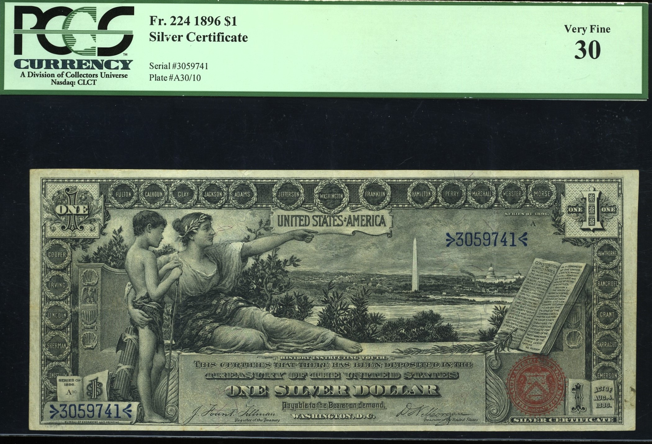 FR-224 1896 $1 EDUCATIONAL #30