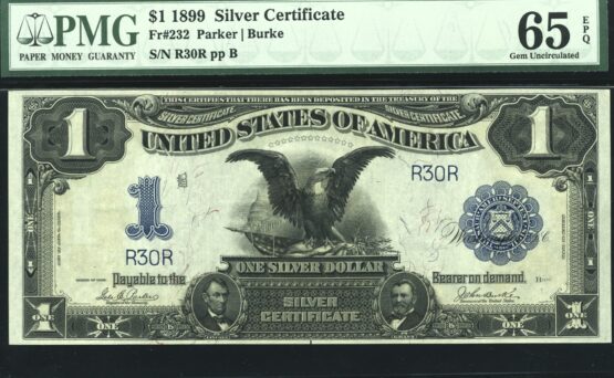FR-232 1899 $1 S.C R30R P.M.G #65Q