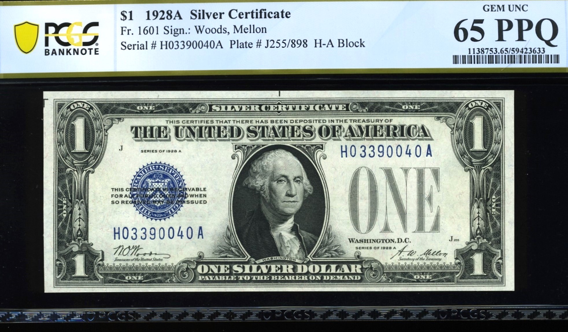 1928A $1 S.C H03390040A 65Q