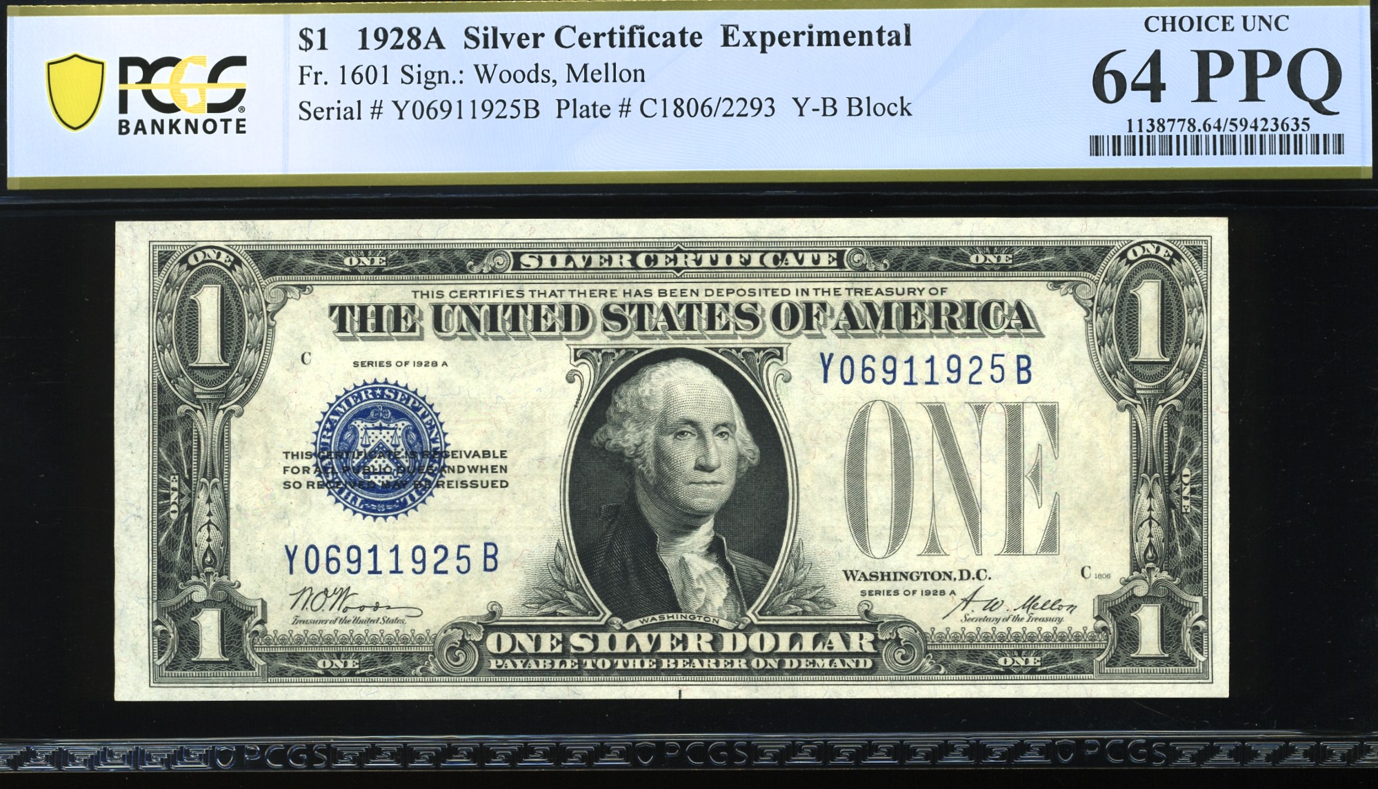 1928A $1 EXP S.C Y06911925B 64Q