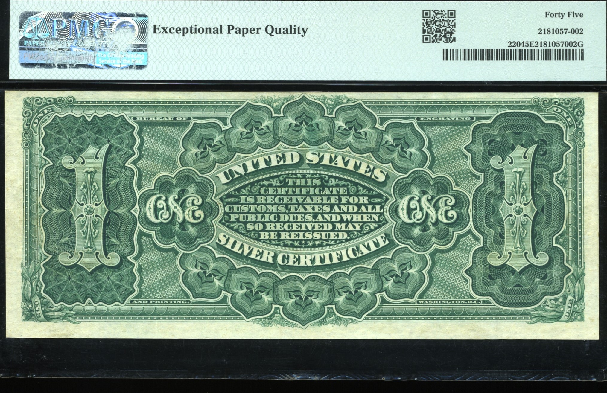 FR-220 1886 $1 MARTHA P.M.G #45Q