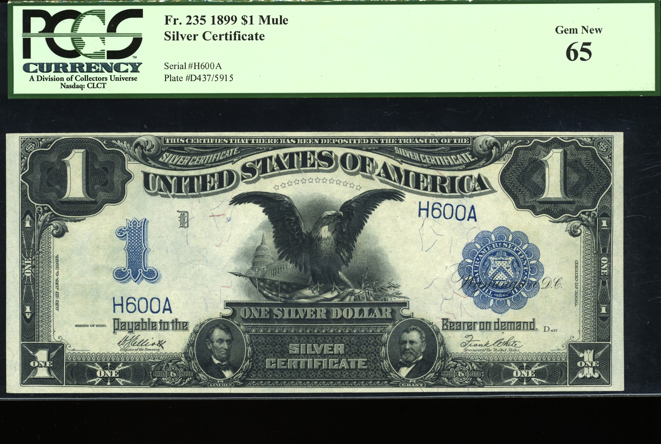 FR-235M 1899 $1 S.C H600A #65