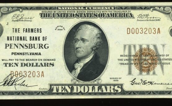 1929 $10 FARMERS PENNSBURG PA