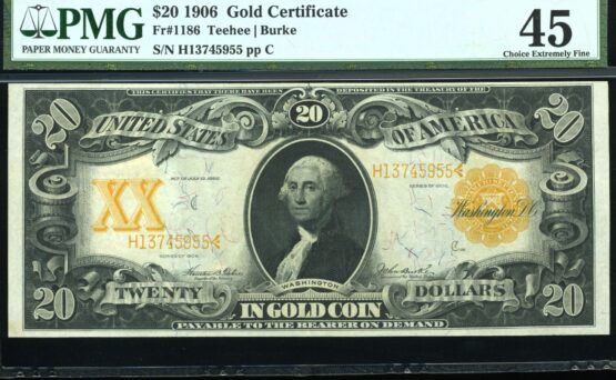 FR-1186 1906 $20 G.C P.M.G #45