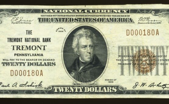 1929 $20 TREMONT NB PA
